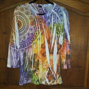 Yumiko Kaleidoscope Long Sleeve Top